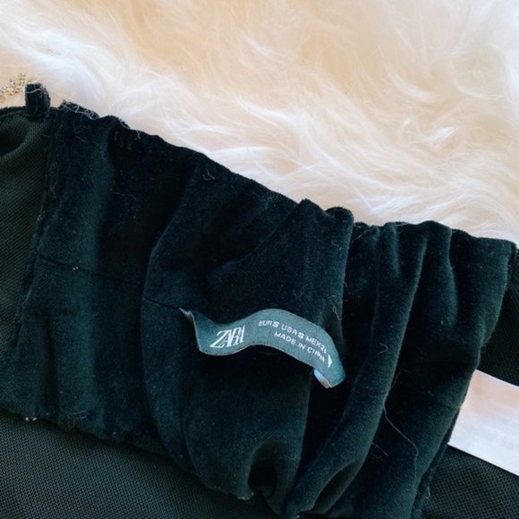 NWOT ZARA velvet sparkly strap tank - Picture 4 of 4